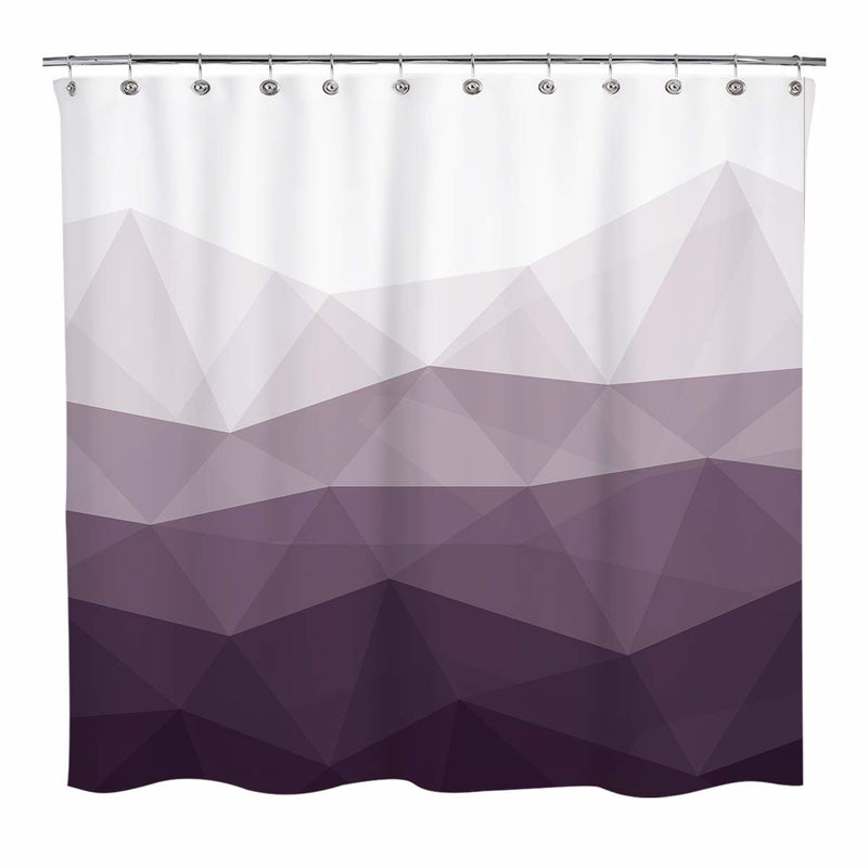 Sunlit Designer Shower Curtain, Popular Shower Curtain, Ombre Purple Fabric Shower Curtains for Bathroom Decor, Contemporary Bathroom Curtains, Purple - Image 1